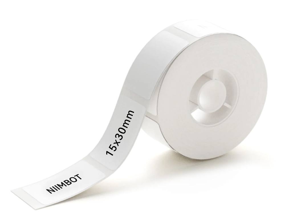 NIIMBOT ρολό θερμικών αυτοκόλλητων ετικετών T15X30-210-WH, 15x30mm, 210 ετικέτες, λευκό