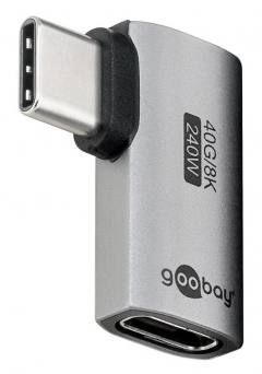 GOOBAY αντάπτορας USB-C 74441, γωνιακός 90°, USB4, 240W, 40Gbps, 8K, γκρι