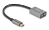 DELOCK εξωτερική κάρτα ήχου 67071, 2x 3.5mm, USB-C σύνδεση, γκρι