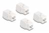 DELOCK Keystone module 86051, RJ45 σε LSA, Cat.6A UTP, λευκό, 4τμχ