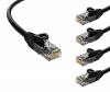 POWERTECH καλώδιο δικτύου CAB-N402-5, Cat 6 U/UTP, CCA, 250Hz, 0.5m, μαύρο, 5τμχ