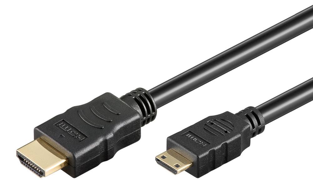 GOOBAY καλώδιο mini HDMI σε HDMI 74082 με Ethernet, 4K/60Hz, 18 Gbps, 1.5m, μαύρο