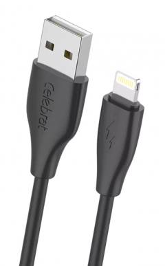 CELEBRAT καλώδιο Lightning σε USB CB-31, 3A, 480Mbps, 1m, μαύρο
