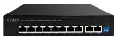 HIMAX PoE switch PS1802E-L, 8x Ethernet PoE & 2x Ethernet θύρες, έως 100Mbps
