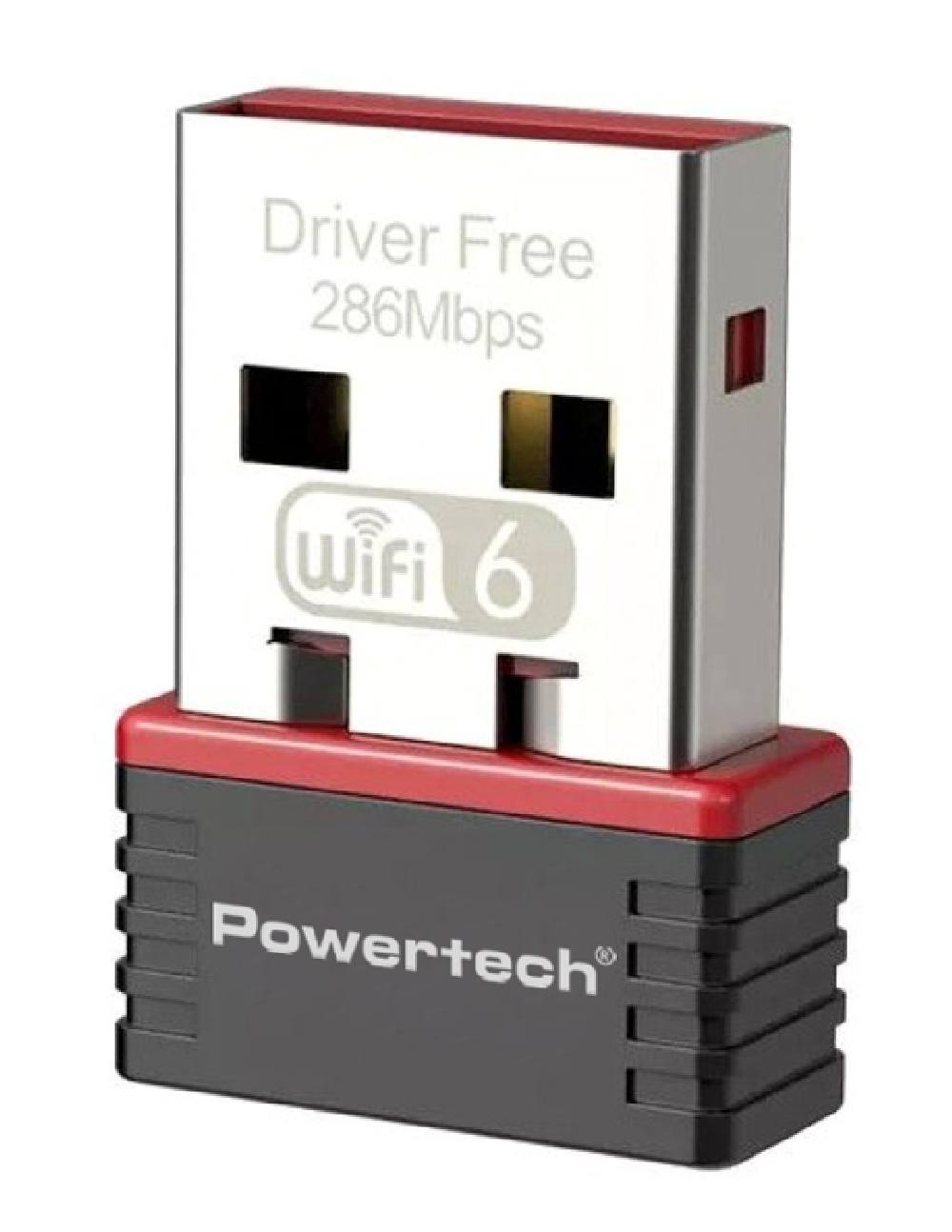 POWERTECH ασύρματος USB αντάπτορας δικτύου PT-1383, 300Mbps WiFi 6