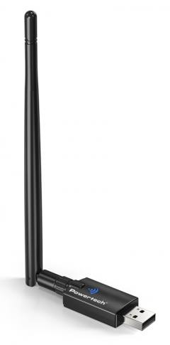 POWERTECH ασύρματος USB αντάπτορας δικτύου & Bluetooth 5.3 PT-1386, 900Mbps WiFi 6