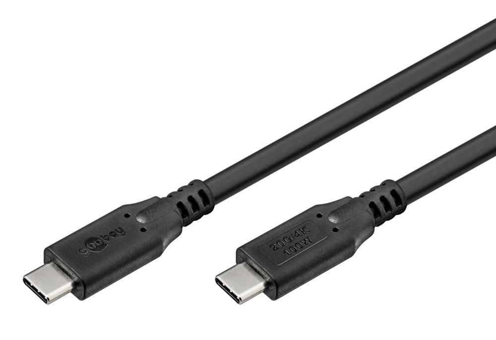 GOOBAY καλώδιο USB-C 74197, USB4, 100W, 20Gbps, 4K/60Hz, 2m, μαύρο