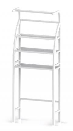 HOME USE ραφιέρα μπάνιου HUH-0222 με 3 ράφια, μεταλλική, 65x25x175cm, λευκή