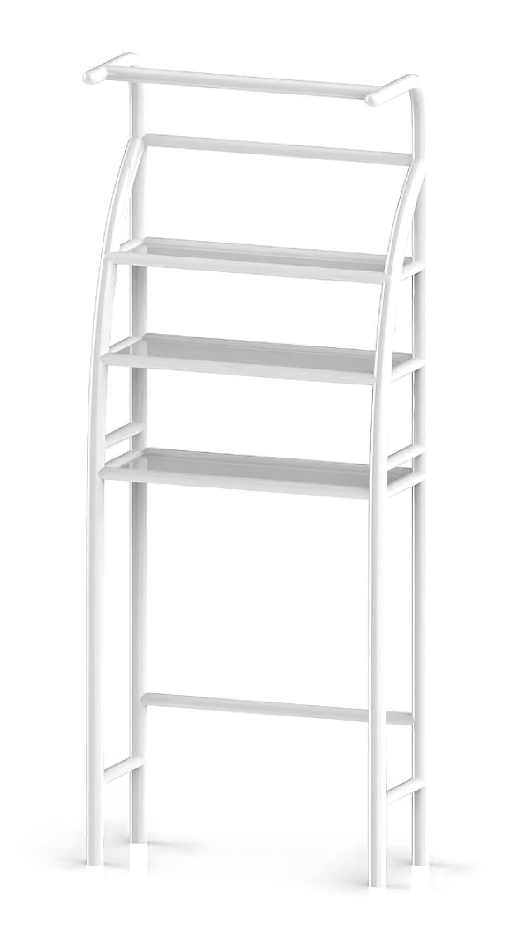 HOME USE ραφιέρα μπάνιου HUH-0222 με 3 ράφια, μεταλλική, 65x25x175cm, λευκή