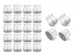 HOME USE προστατευτικές τάπες επίπλων HUH-0225, 32-37mm, διάφανες, 24τμχ