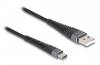 DELOCK καλώδιο USB σε USB-C 81121, 60W, 480Mbps, 1m, μαύρο