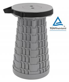 POWERTECH πτυσσόμενο καρεκλάκι HUH-0231, αντοχή έως 250kg, 25.5x45cm, γκρι