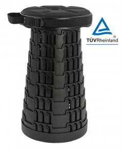 POWERTECH πτυσσόμενο καρεκλάκι HUH-0235 με μαξιλάρι, αντοχή έως 250kg, 25.5x45cm, μαύρο