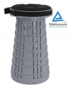 POWERTECH πτυσσόμενο καρεκλάκι HUH-0236 με μαξιλάρι, αντοχή έως 250kg, 25.5x45cm, γκρι