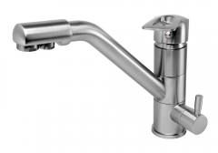 BRUNO μπαταρία πάγκου κουζίνας M54954-355N, τρίοδη, αναμεικτική, ασημί