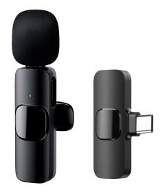 APEXEL ασύρματο μικρόφωνο APL-MIC003, USB-C, 2.4GHz, μαύρο