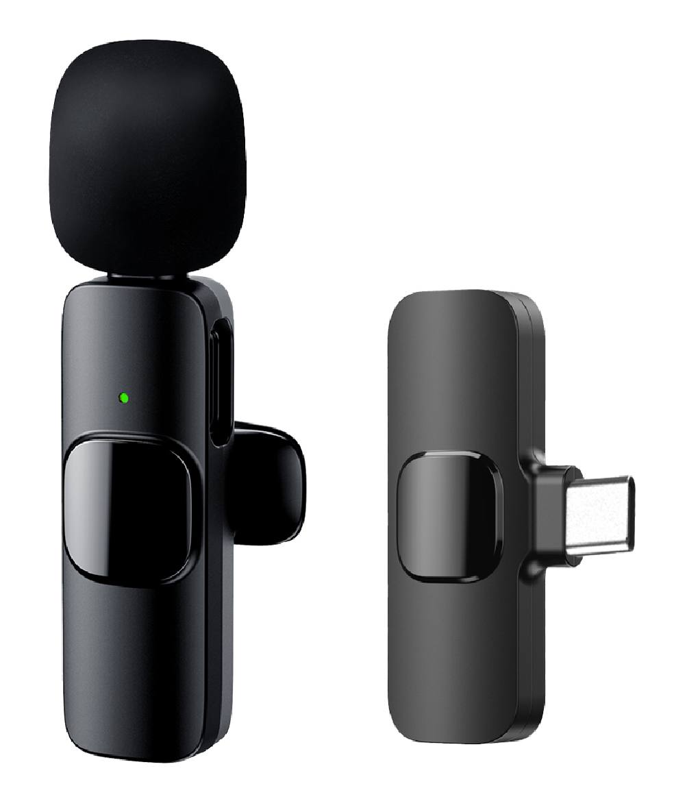 APEXEL ασύρματο μικρόφωνο APL-MIC003, USB-C, 2.4GHz, μαύρο