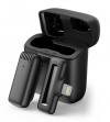 APEXEL ασύρματο μικρόφωνο APL-MIC013 με θήκη φόρτισης, Lightning, 2.4GHz, μαύρο