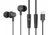 CELEBRAT earphones με μικρόφωνο G38, USB-C σύνδεση, 10mm, 1.2m, μαύρα