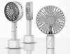 BRUNO BRN-0229 Φορητός ανεμιστήρας χειρός επαναφορτιζόμενος, με βάση και λουράκι μεταφοράς, λευκός-γκρί