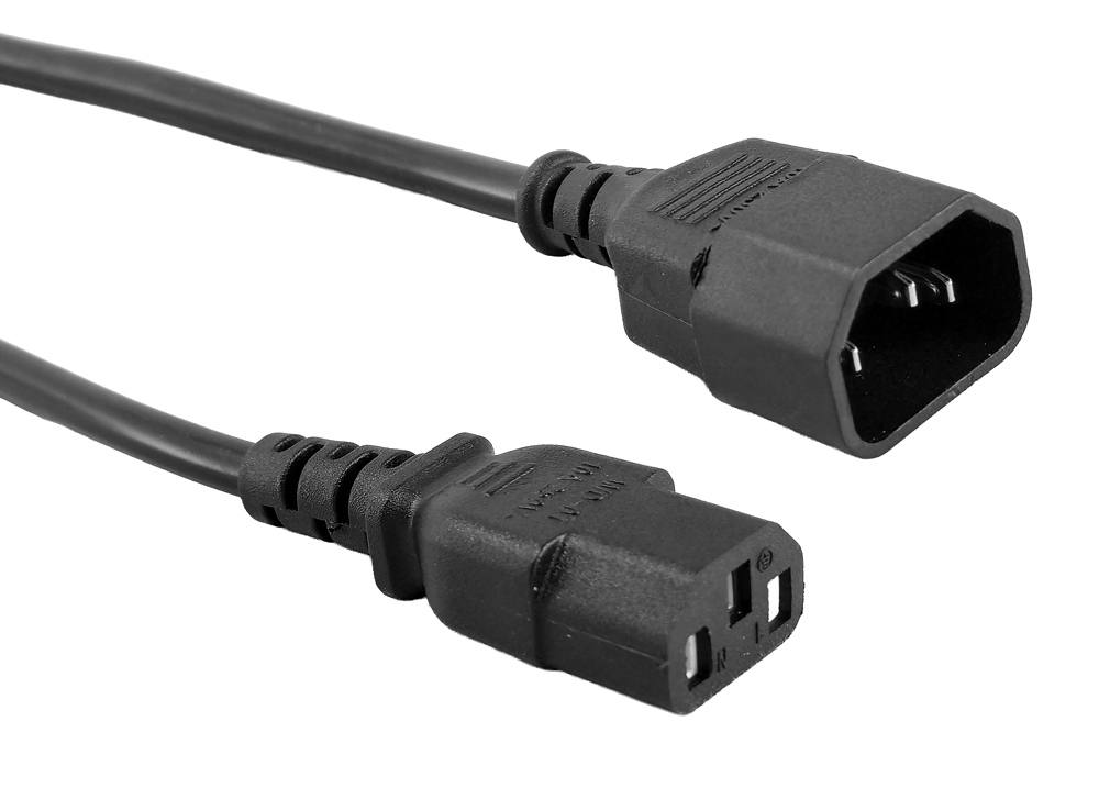 POWERTECH καλώδιο προέκτασης τροφοδοσίας CAB-P039, 3x 0.75mm², CCS, 1m, μαύρο