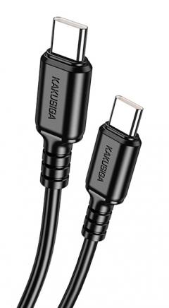 KAKUSIGA καλώδιο USB-C σε USB-C KSC-982, 60W, 480Mbps, 1m, μαύρο