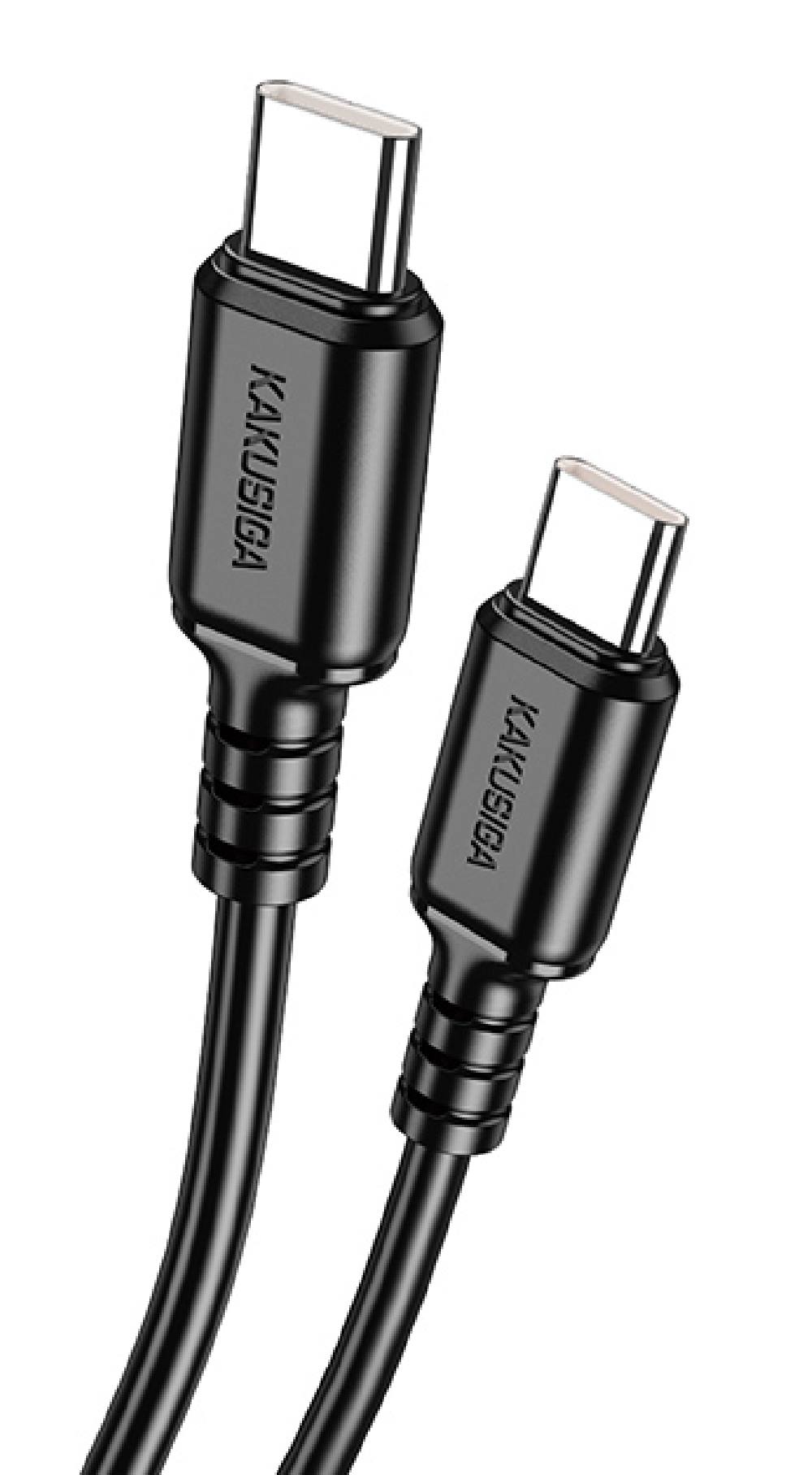 KAKUSIGA καλώδιο USB-C σε USB-C KSC-982, 60W, 480Mbps, 1m, μαύρο