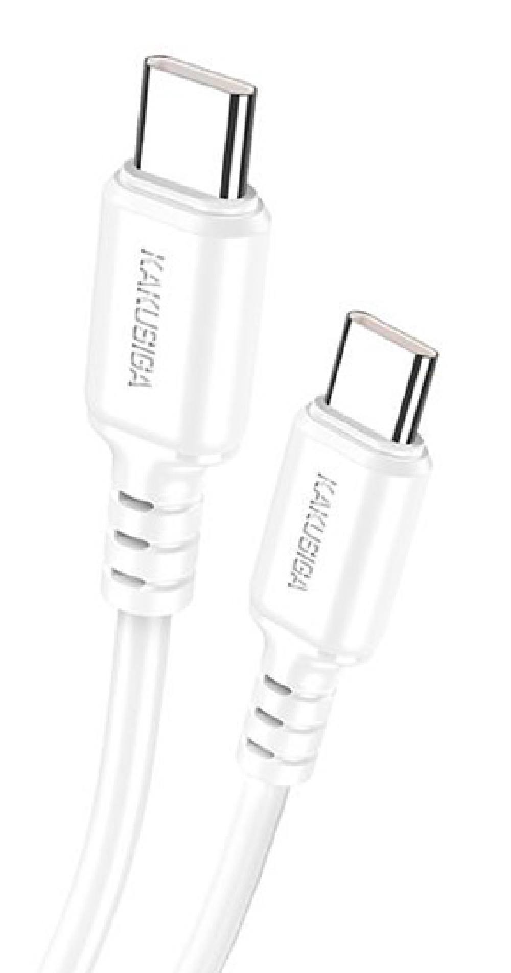 KAKUSIGA καλώδιο USB-C σε USB-C KSC-982, 60W, 480Mbps, 1m, λευκό