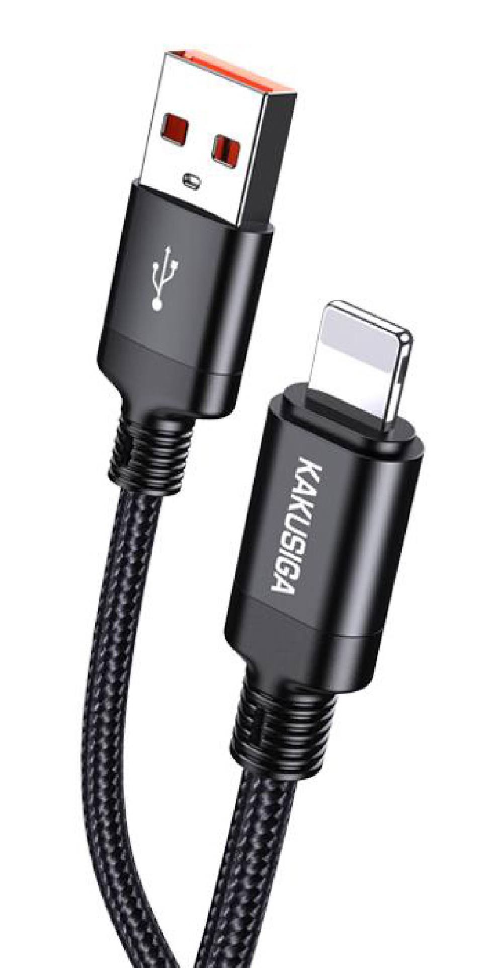 KAKUSIGA καλώδιο Lightning σε USB KSC-970, 3A, 480Mbps, 1m, μαύρο