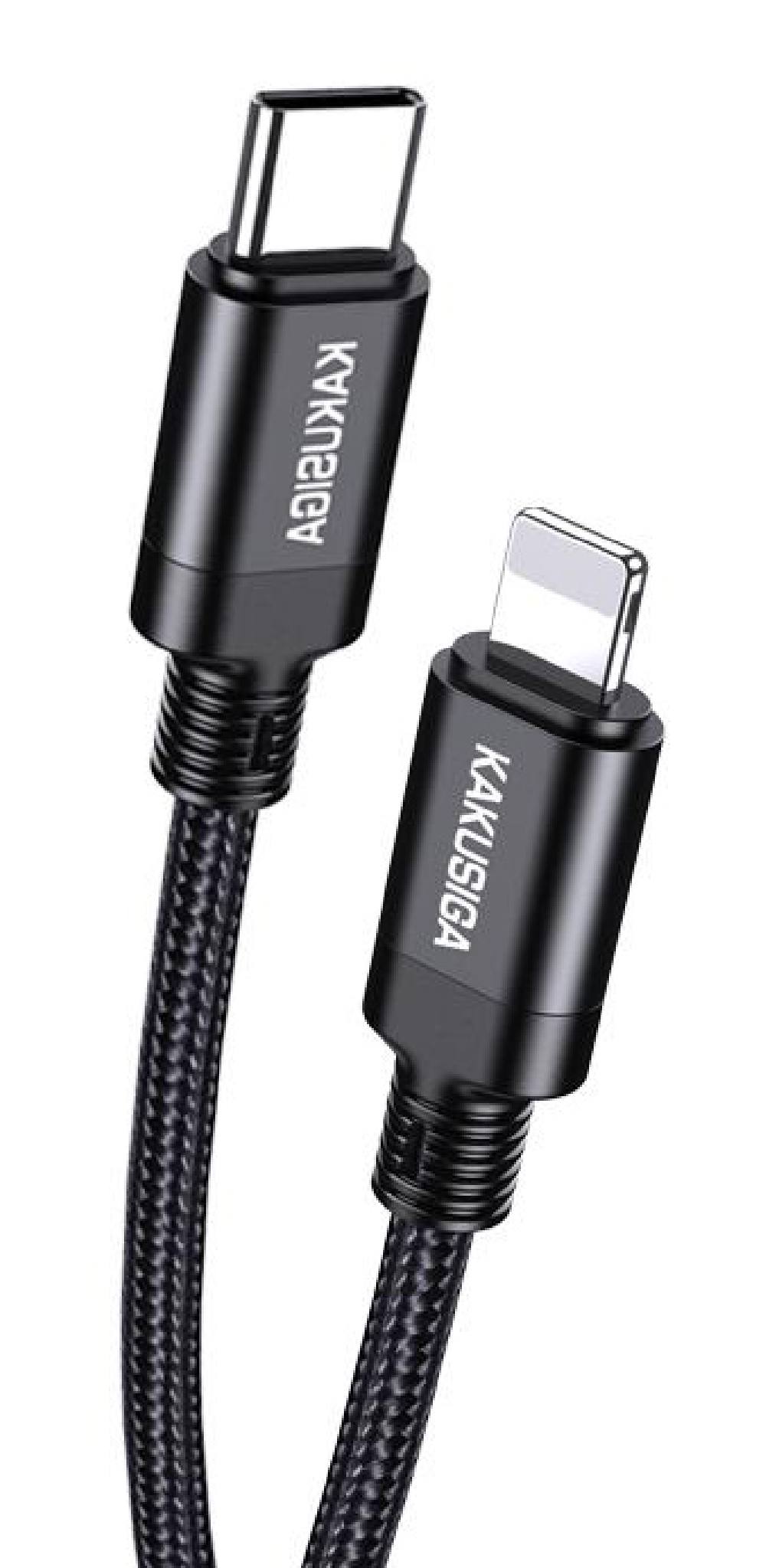 KAKUSIGA καλώδιο Lightning σε USB-C KSC-970, 27W, 480Mbps, 1m, μαύρο