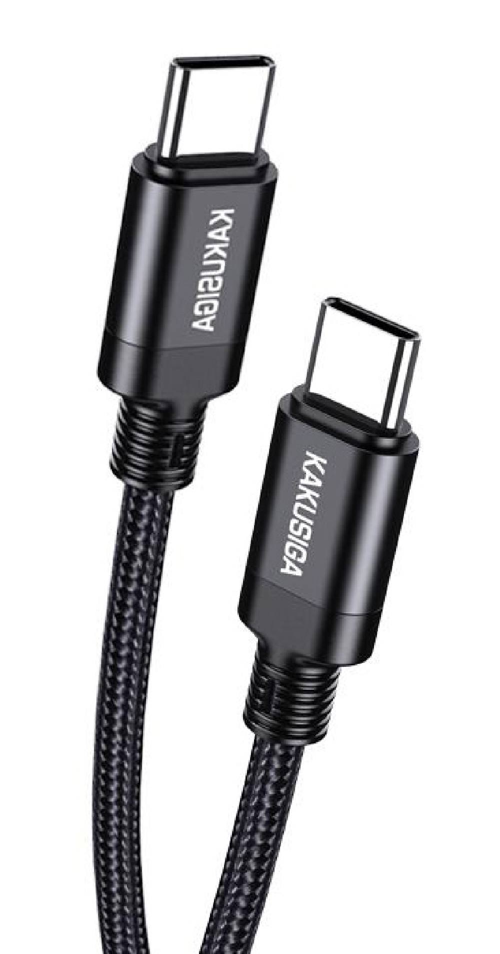 KAKUSIGA καλώδιο USB-C σε USB-C KSC-970, 60W, 480Mbps, 1m, μαύρο