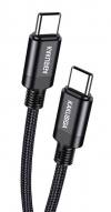 KAKUSIGA καλώδιο USB-C σε USB-C KSC-970, 60W, 480Mbps, 1m, μαύρο