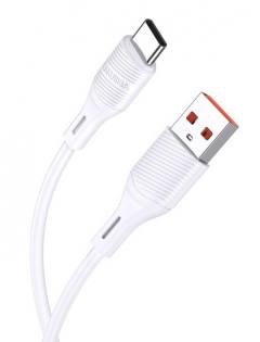 KAKUSIGA καλώδιο USB-C σε USB KSC-953, σιλικόνης, 3A, 480Mbps, 1m, λευκό