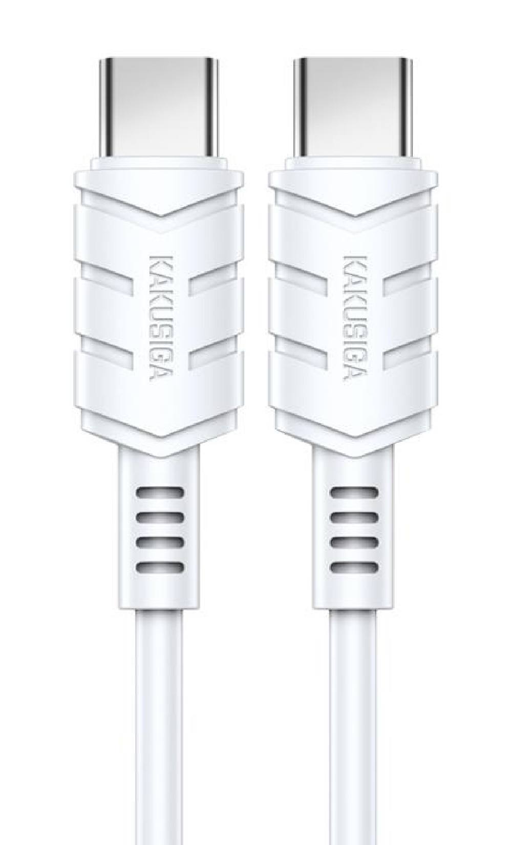 KAKUSIGA καλώδιο USB-C σε USB-C KSC-710, 60W, 480Mbps, 1.2m, λευκό