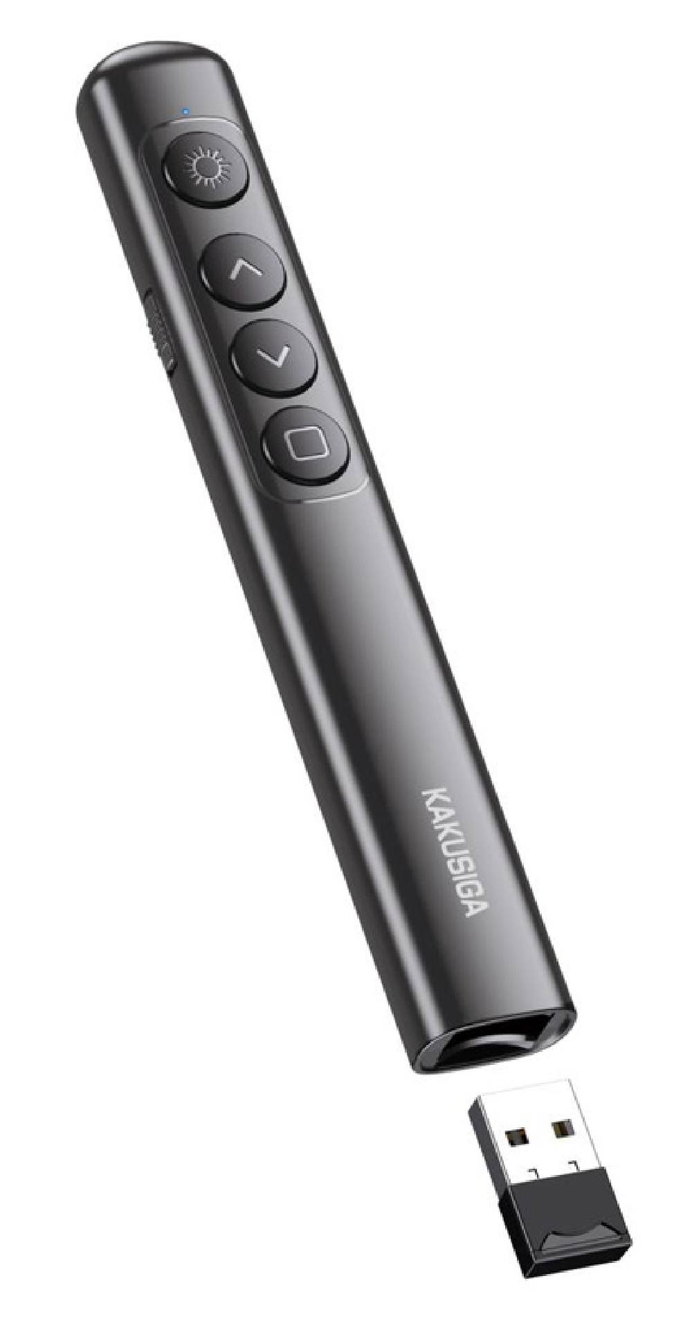 KAKUSIGA τηλεχειριστήριο παρουσιάσεων KSC-1488 με laser & πλήκτρα, 100m, μαύρο