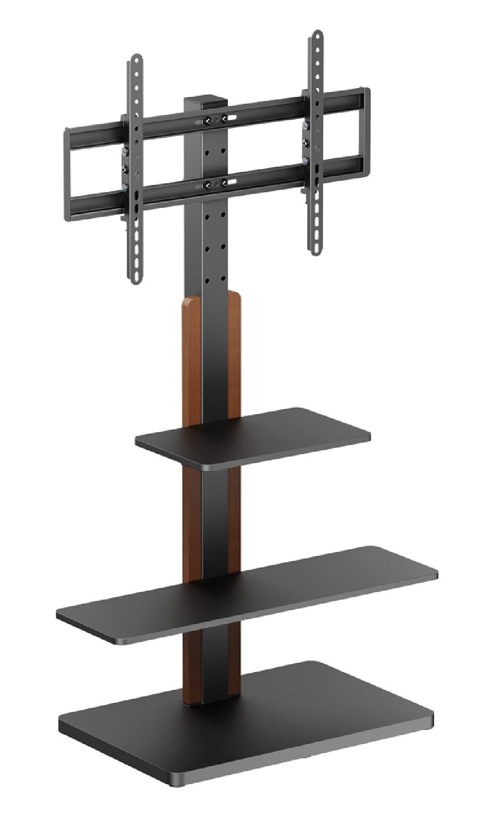 POWERTECH βάση τηλεόρασης δαπέδου PT-1422, 32-75", έως 40kg, με ράφια