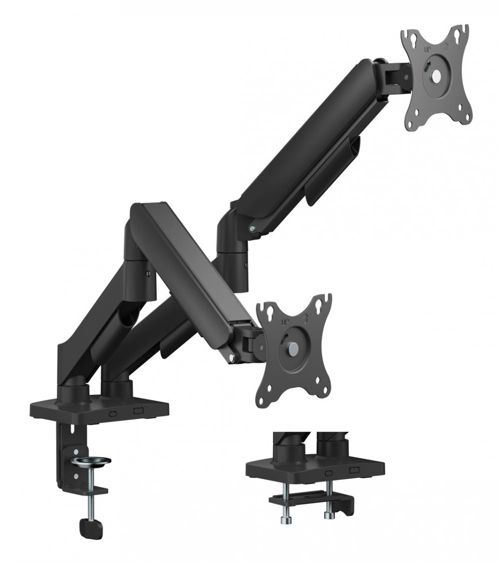 POWERTECH βάση γραφείου για 2x οθόνες PT-1425, 17-32", έως 9kg