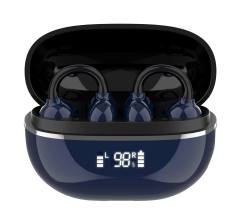 LDNIO earphones με θήκη φόρτισης T09, OWS, Φ10mm, 35/400mAh, μπλε