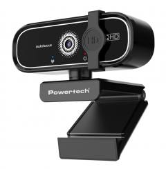 POWERTECH web camera PT-1427, 5MP, 2K QHD, αυτόματη εστίαση, 1.5m, μαύρη