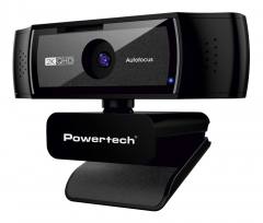 POWERTECH web camera PT-1428, 5MP, 2K QHD, αυτόματη εστίαση, 1.5m, μαύρη