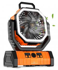 POWERTECH φορητός ανεμιστήρας PT-1430 με χειριστήριο, 20000mAh, πορτοκαλί
