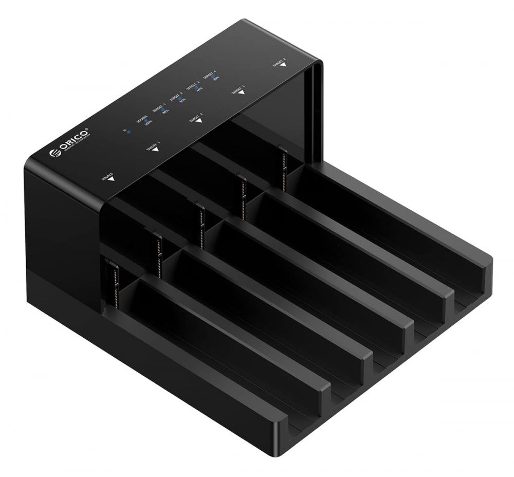 ORICO docking station για 2.5" ή 3.5" SATA HDD/SSD 6558US3-C, 5 θέσεων, 5Gbps, clone function, μαύρο