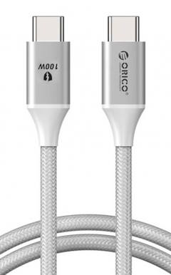 ORICO καλώδιο USB-C CDX-100CC, 100W, 480Mbps, 1m, λευκό