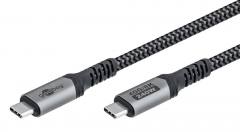 GOOBAY καλώδιο USB-C 74212, USB4, 240W, 40Gbps, 8K/60Hz, 1.5m, γκρι