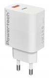 POWERTECH φορτιστής τοίχου PT-1433, USB/USB-C, 30W, GaN, λευκός