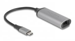 DELOCK αντάπτορας δικτύου 81570, USB-C, 5Gbps Ethernet, ασημί