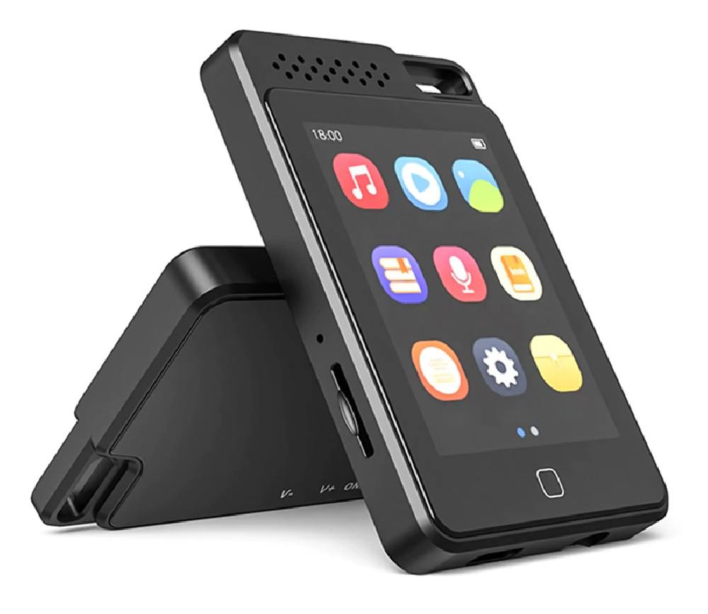 RUIZU MP3 player C1 με οθόνη αφής 2.4", 64GB, ελληνικό μενού, μαύρο