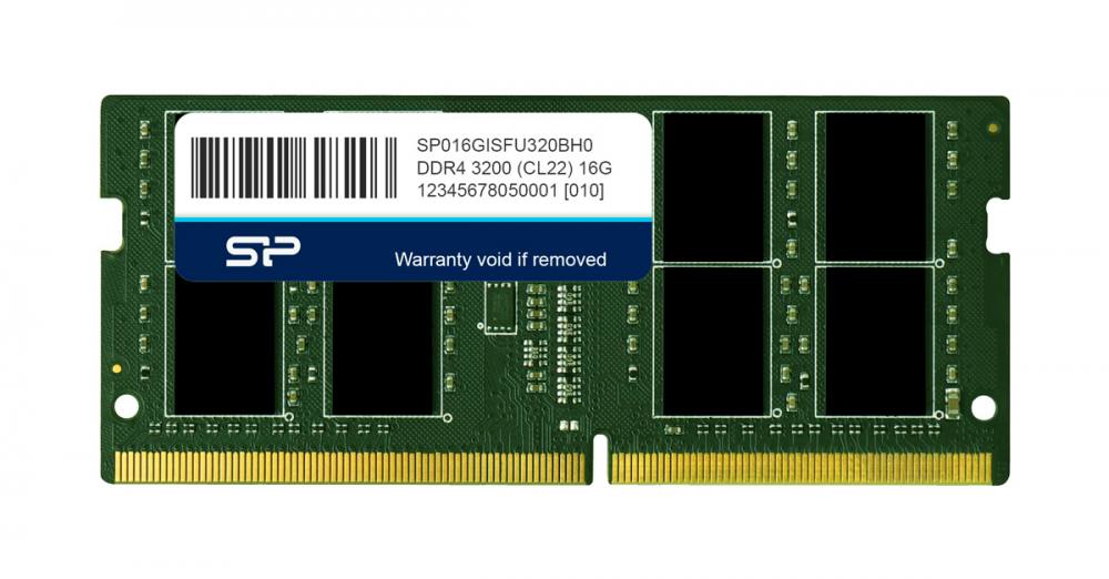 SILICON POWER industrial μνήμη DDR4 SODIMM SP016GISFU320BH0, 16GB, 3200MHz, CL22, -20~95 °C