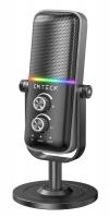 CMTECK επιτραπέζιο μικρόφωνο XM600, omnidirectional/καρδιοειδές, USB, RGB LED, μαύρο
