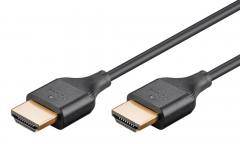 GOOBAY καλώδιο HDMI 75297 με Ethernet, slim, 8K/60Hz, 48 Gbps, 0.5m, μαύρο